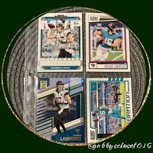 💋 Trevor Lawerence, NFL Football Trading Cards, Mixed Lot of 4
